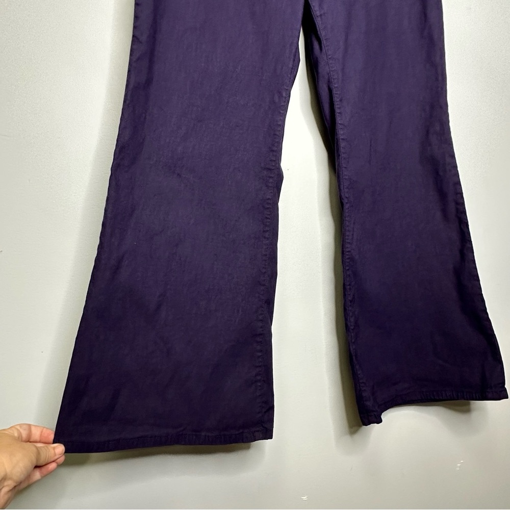 Maeve Anthropologie The Junie  Jean Wide Leg Stretch Pants In Navy Blue Size 34 - Picture 9 of 16